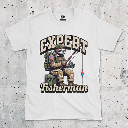 White, Expert Fisherman Tee – fish-room