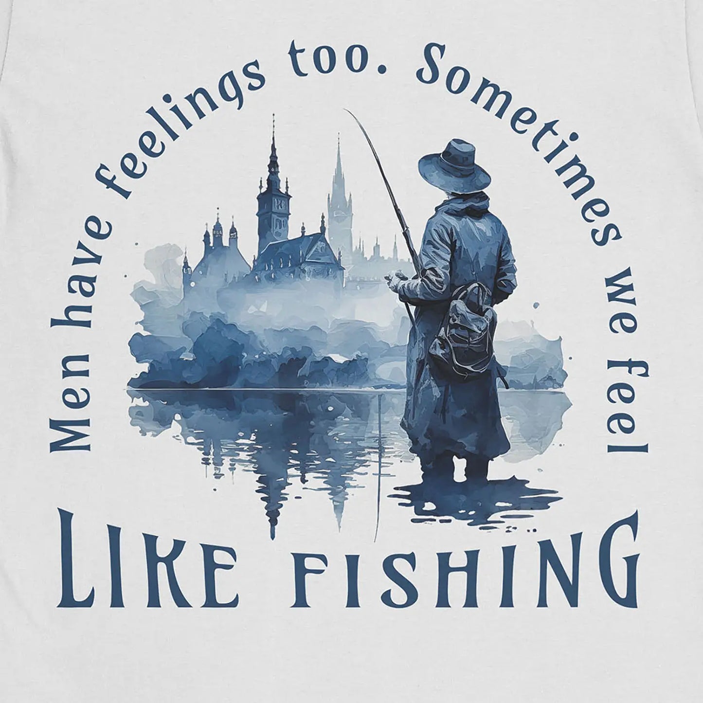 White, Men Have Feelings Too Tee – fish-room