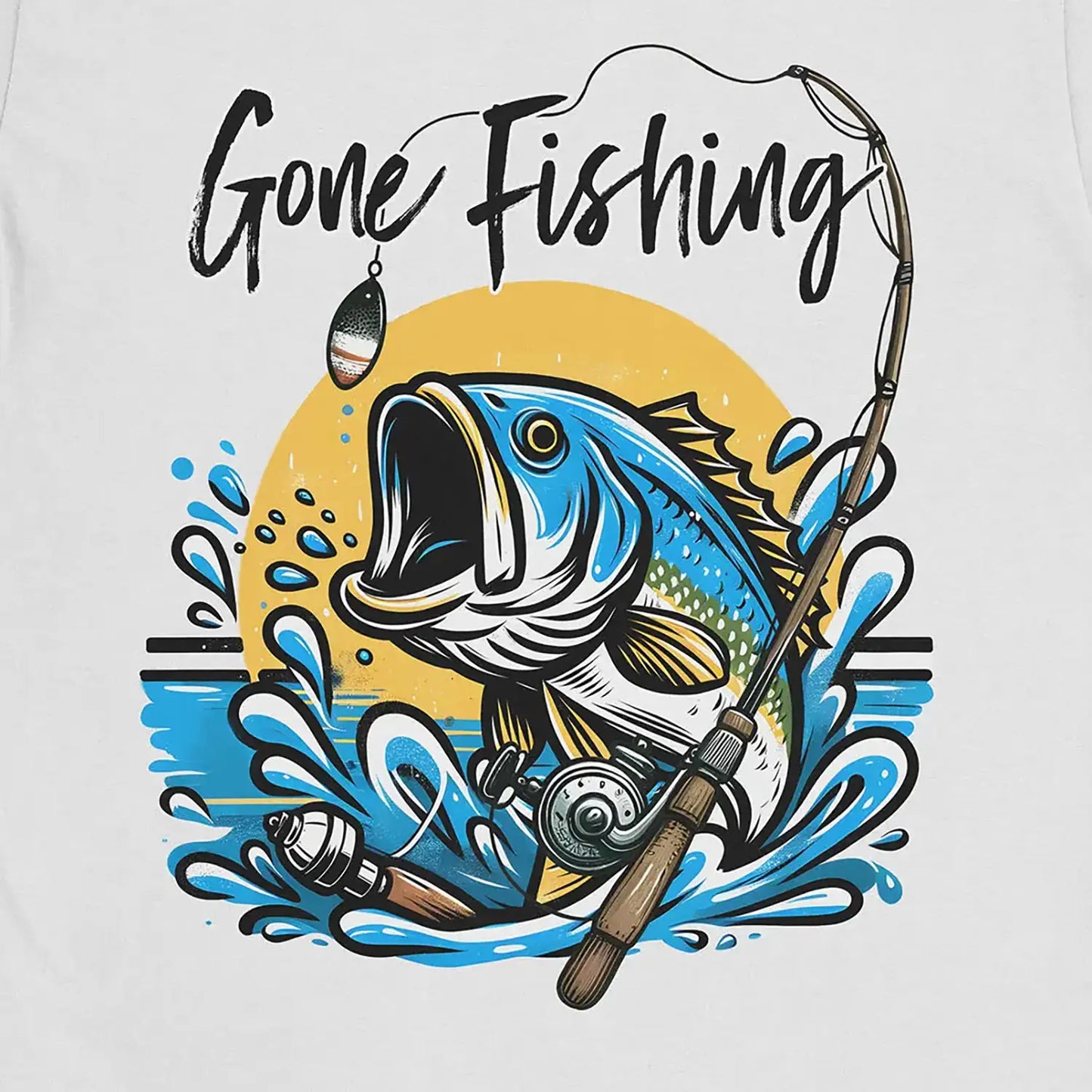 Gone Fishing Tee White T-Shirt