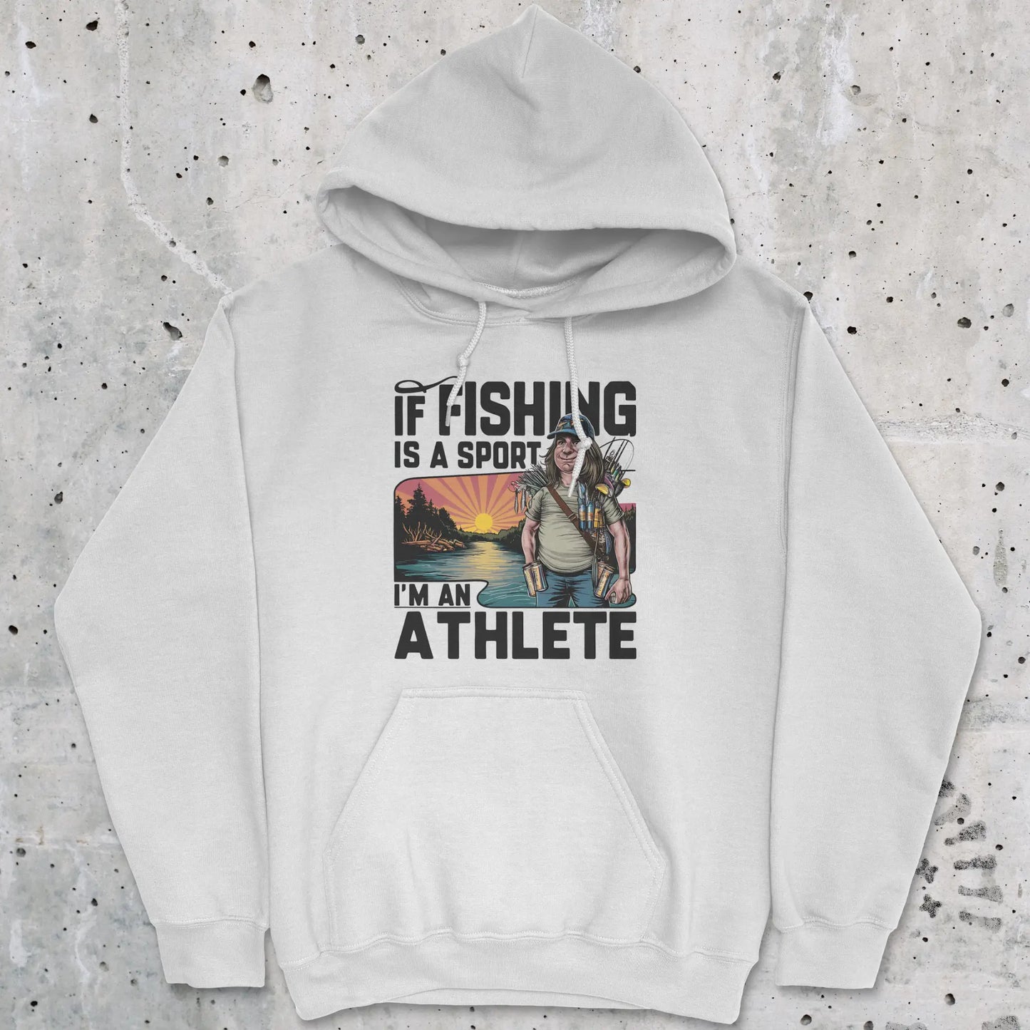 White, Fishing Athlete Hoodie – fish-room