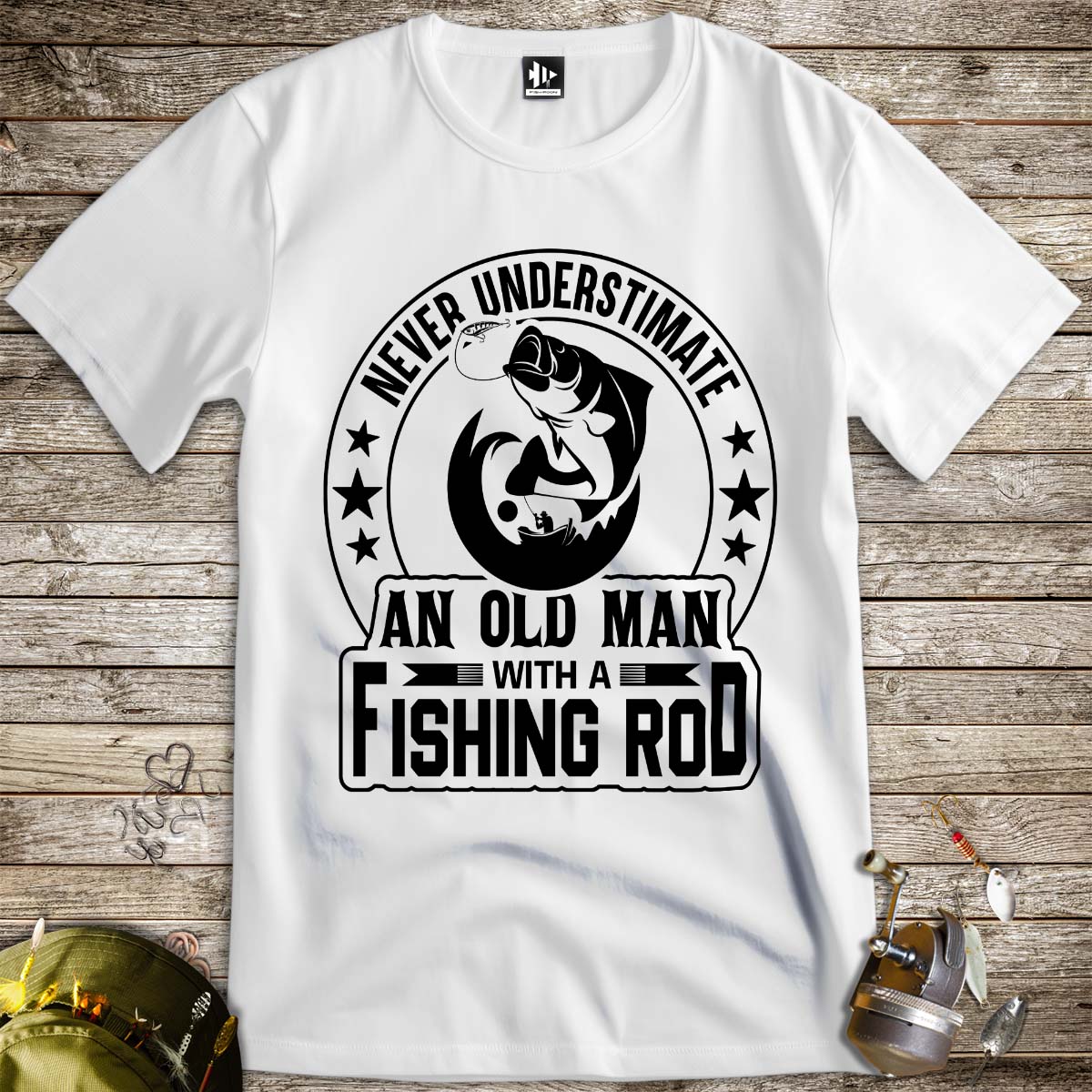 Old Man Tee-funny fishing t shirt-FISH-ROOM LLC