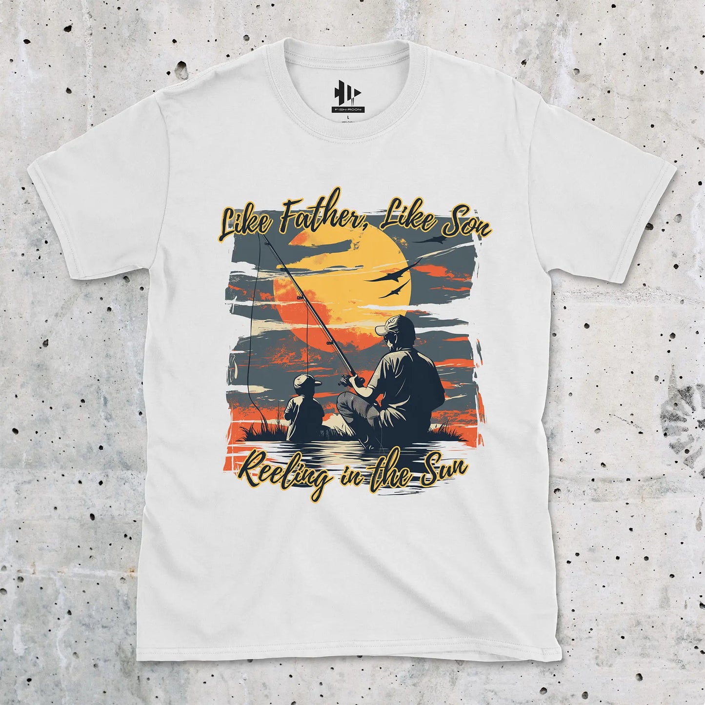 White, Like Father Like Son Tee – fish-room