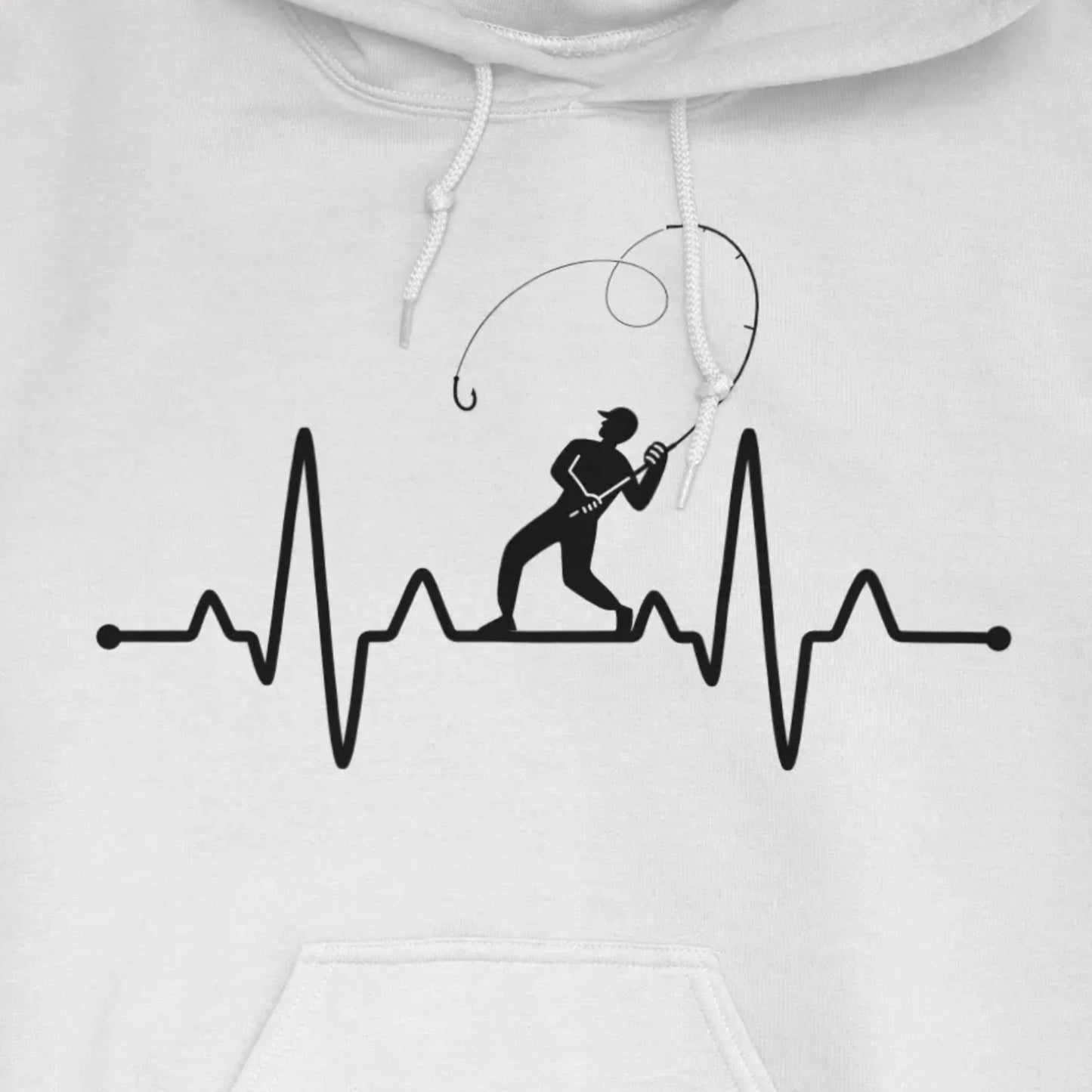 White, Fisherman's Heart Line Hoodie – fish-room