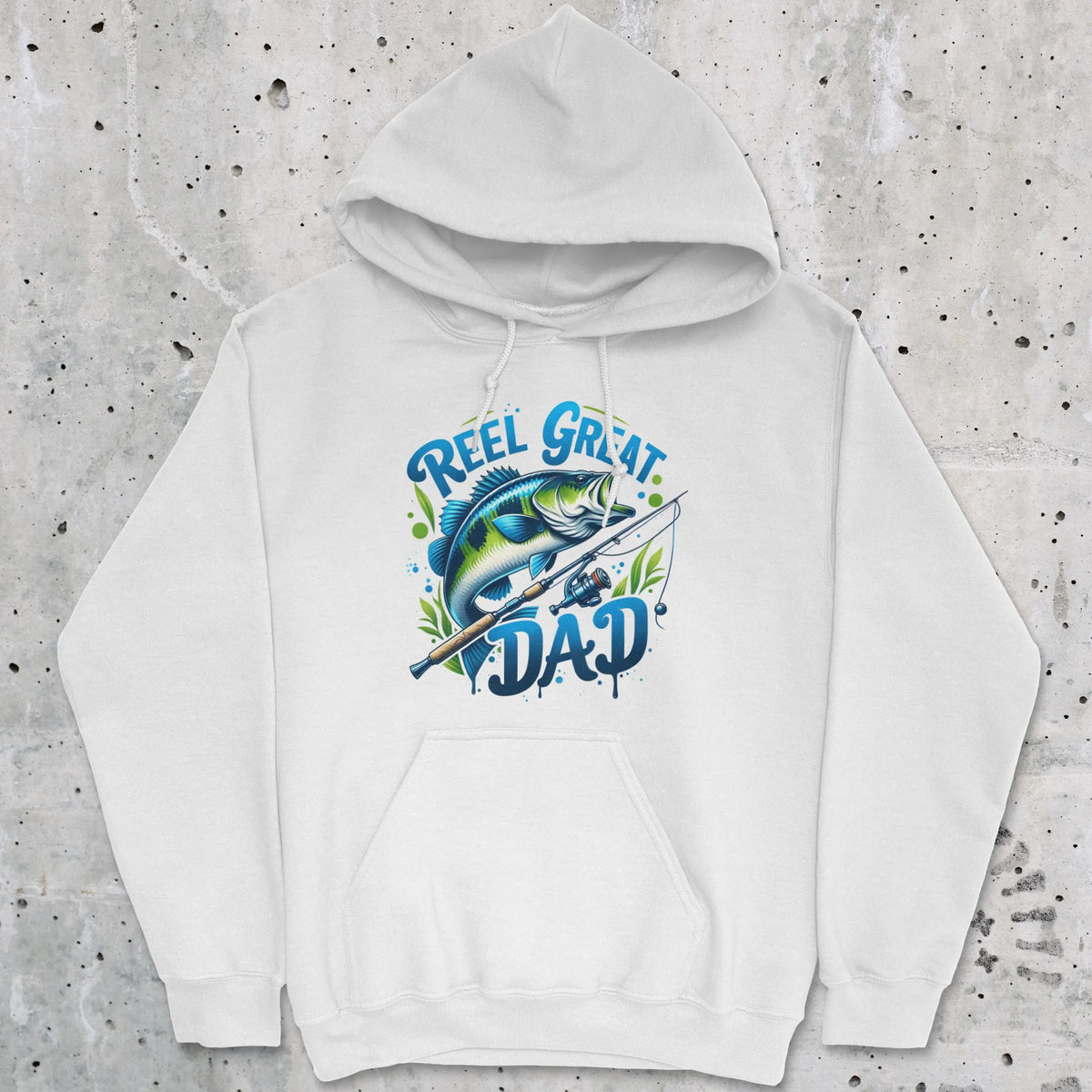 White, Reel Great Dad Hoodie – fish-room