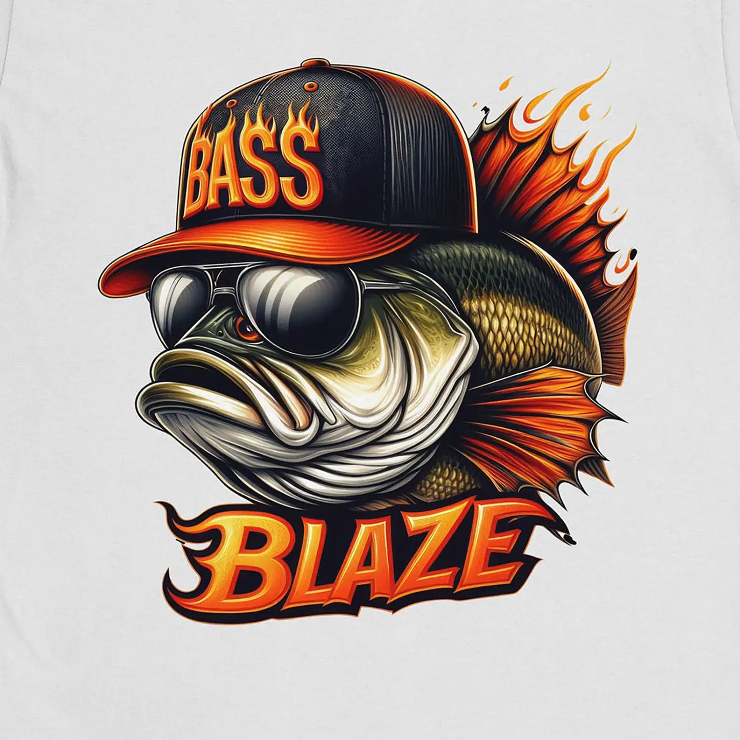 White, Bass Blaze Tee – fish-room