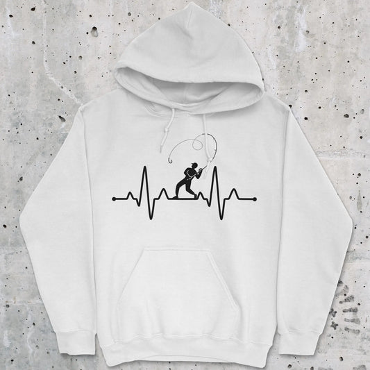 White, Fisherman's Heart Line Hoodie – fish-room