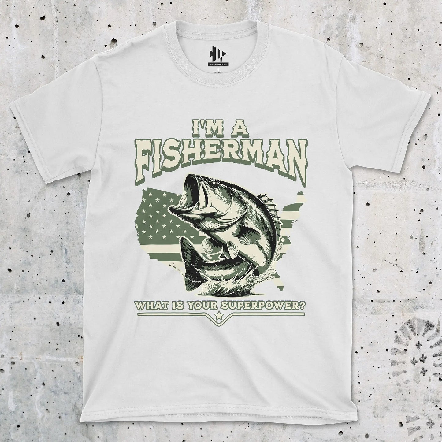 Fisherman Superpower Tee White T-Shirt