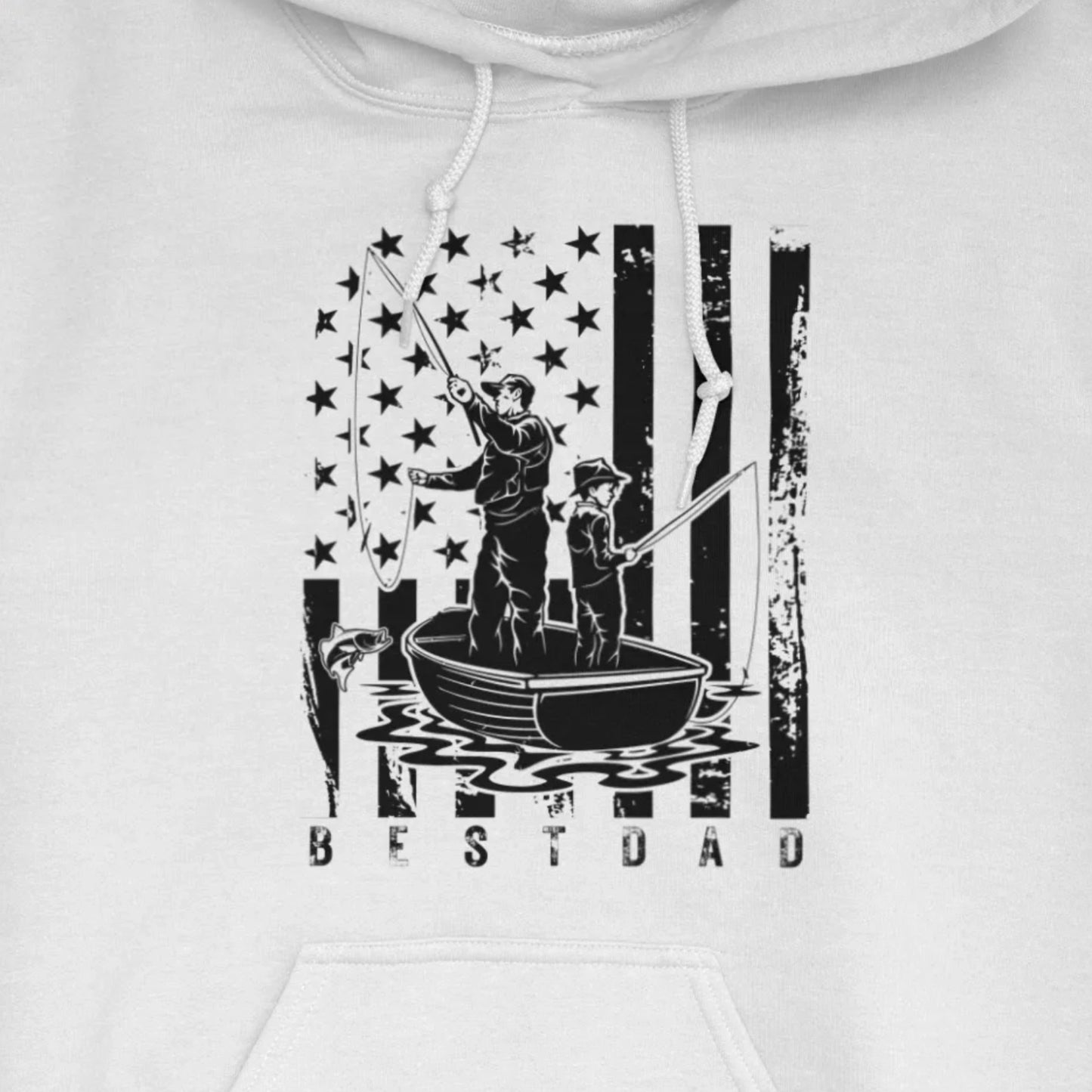 White, Best Dad Hoodie – fish-room