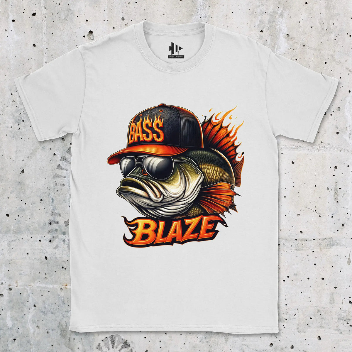 White, Bass Blaze Tee – fish-room