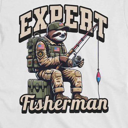 White, Expert Fisherman Tee – fish-room