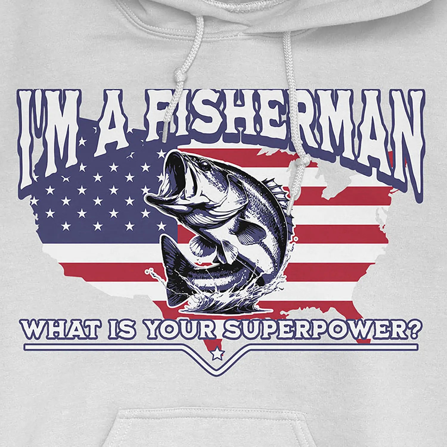 White, Fisherman Superpower Hoodie – fish-room