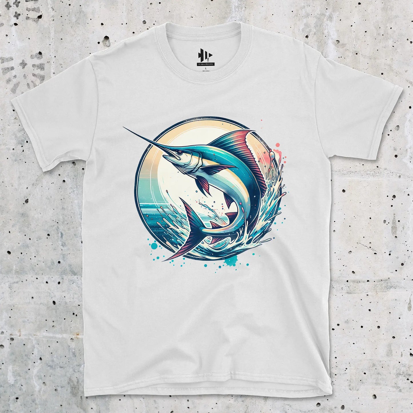 White, Swordfish Ocean Sunset Tee – fish-room