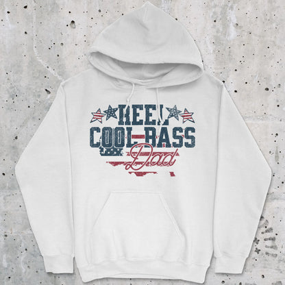 White, Reel Cool Bass Dad Hoodie – fish-room