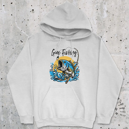 White, Gone Fishing Hoodie – fish-room