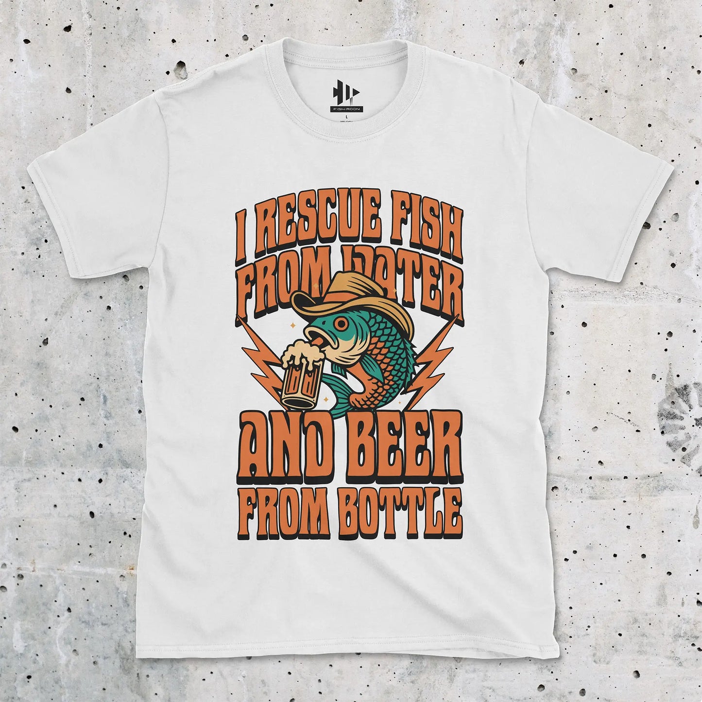 Beer & Bass – Classic Combo Tee White T-Shirt
