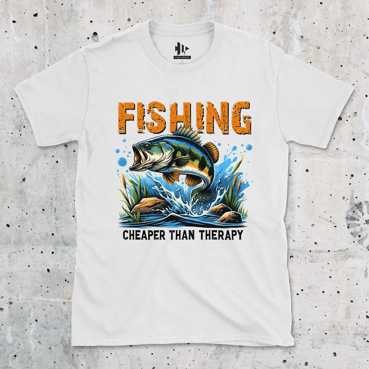 White, Cheaper Than Therapy Tee – fish-room