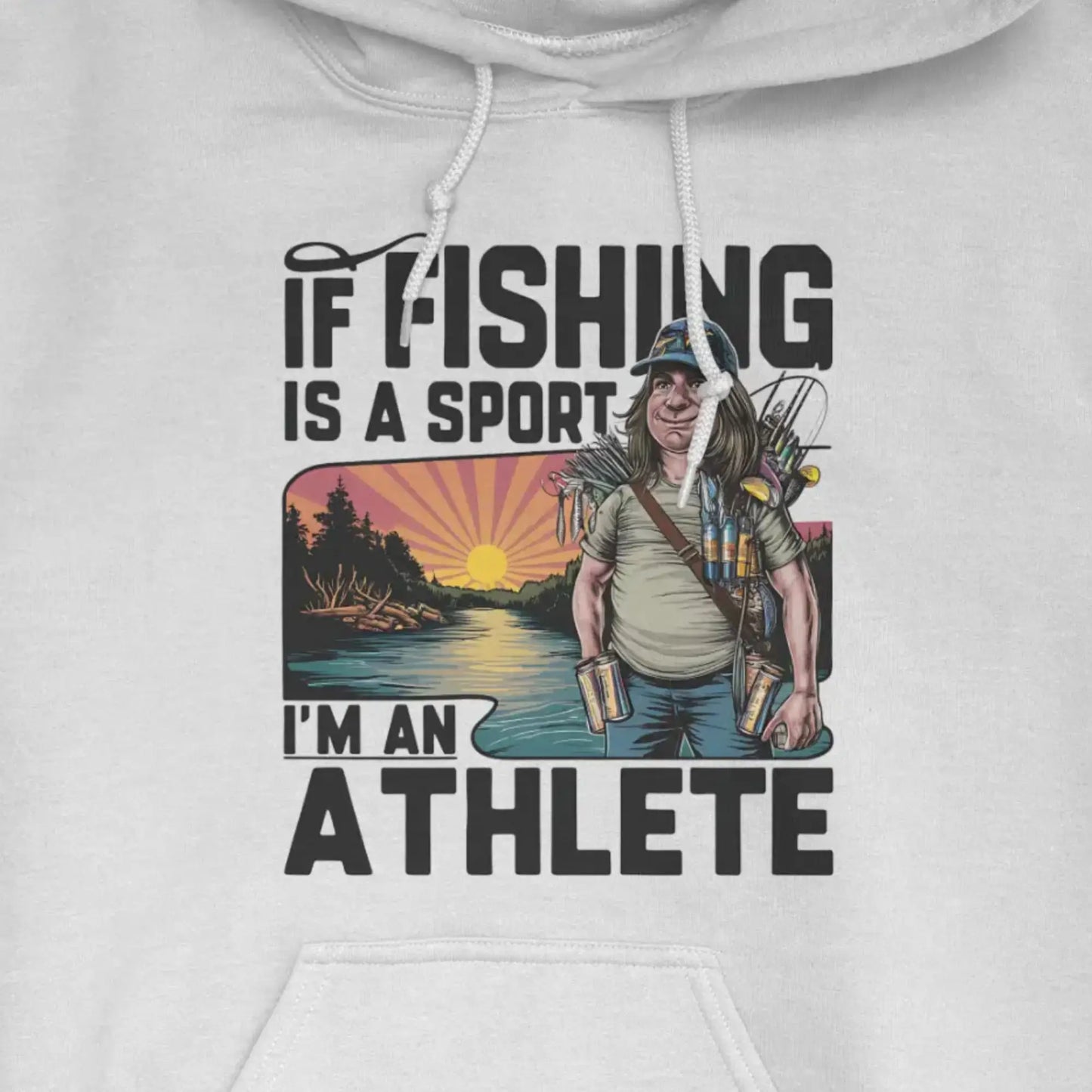 White, Fishing Athlete Hoodie – fish-room