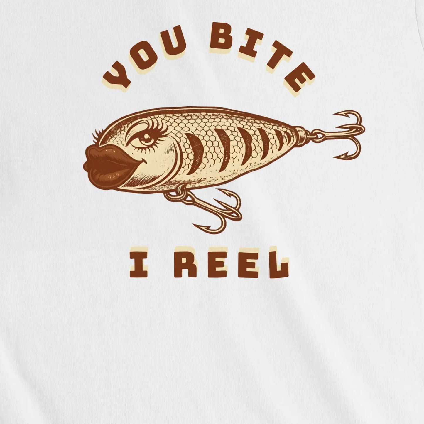 White, You Bite I Reel Ladies’ Tee – fish-room