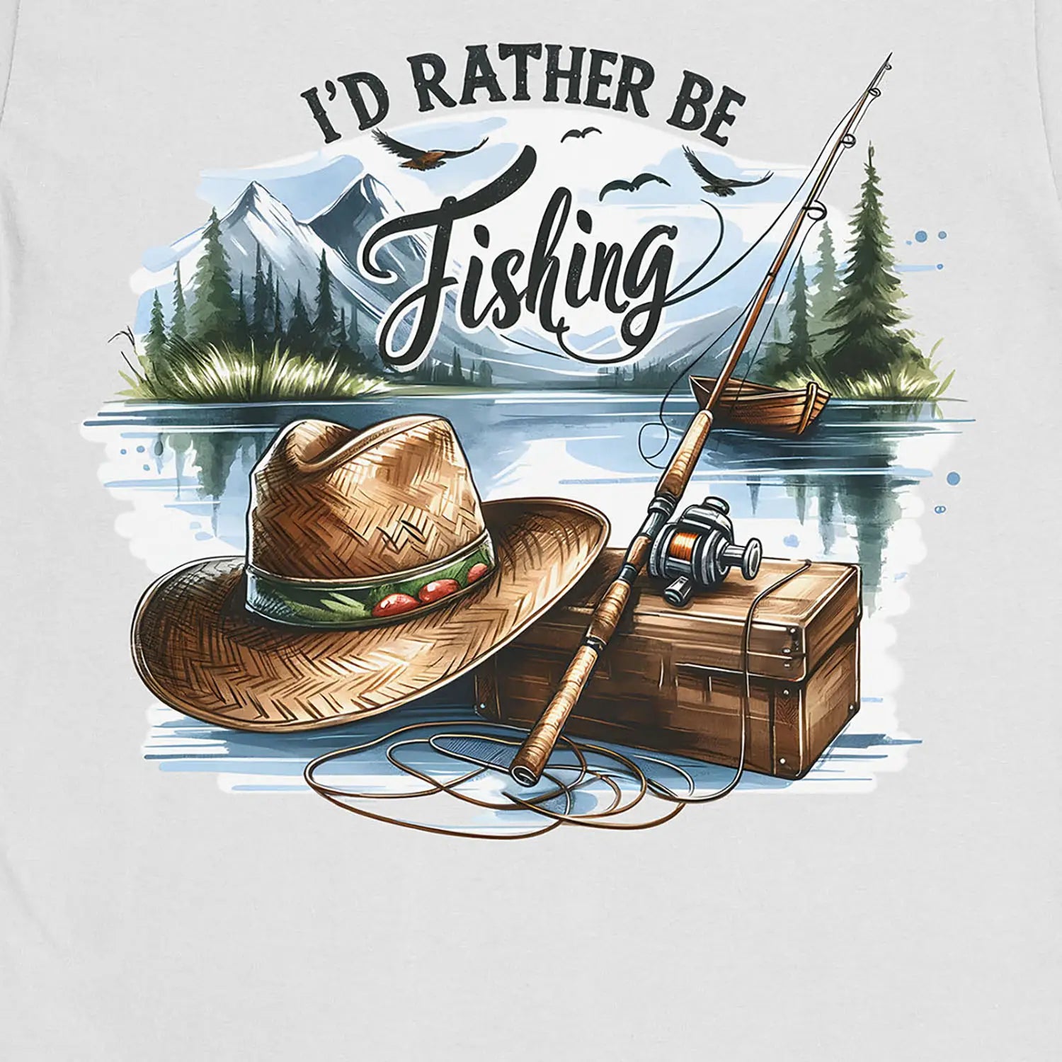 White, I'd Rather Be Fishing Tee – fish-room