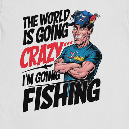 White, I'm going fishing Tee – fish-room