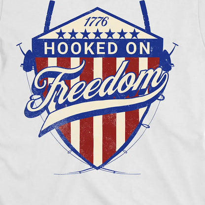 White, Hooked On Freedom Tee – fish-room