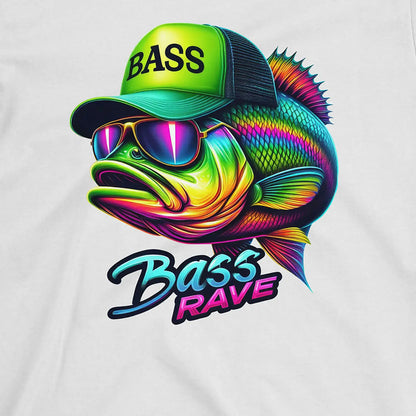 White, Bass Rave Tee – fish-room