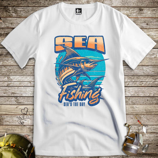 Sea Fishing, Sea's the day Tee-funny fishing t shirt-FISH-ROOM LLC