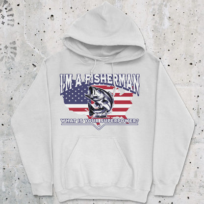 White, Fisherman Superpower Hoodie – fish-room