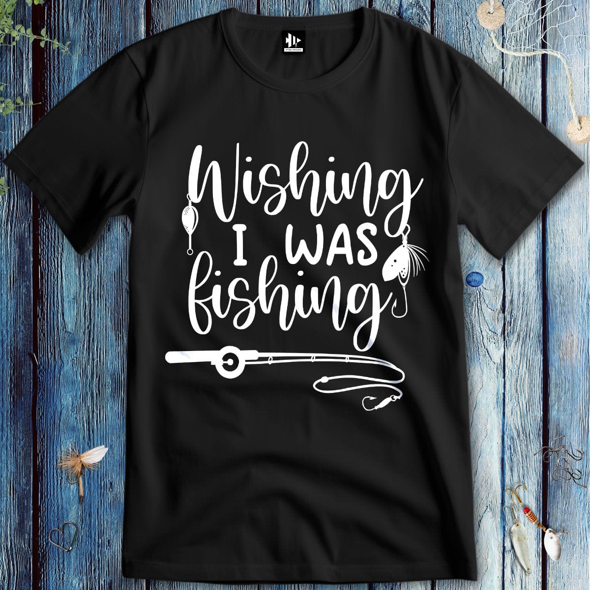 fish-room llc T-Shirt Black / S Wishing I was Fishing T-Shirt