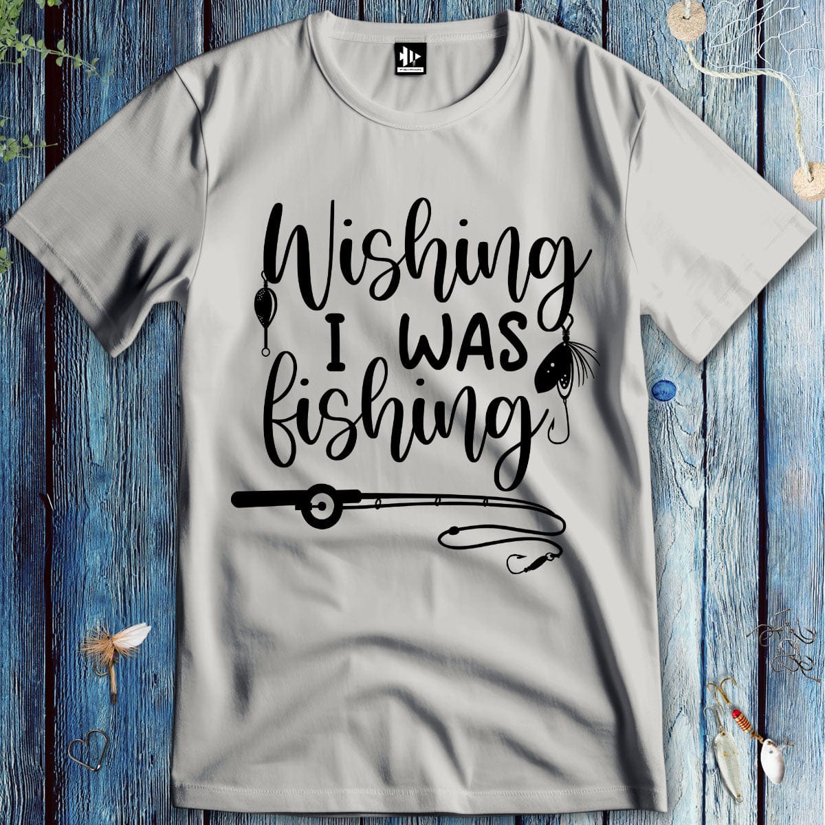 fish-room llc T-Shirt Ice Grey / S Wishing I was Fishing T-Shirt