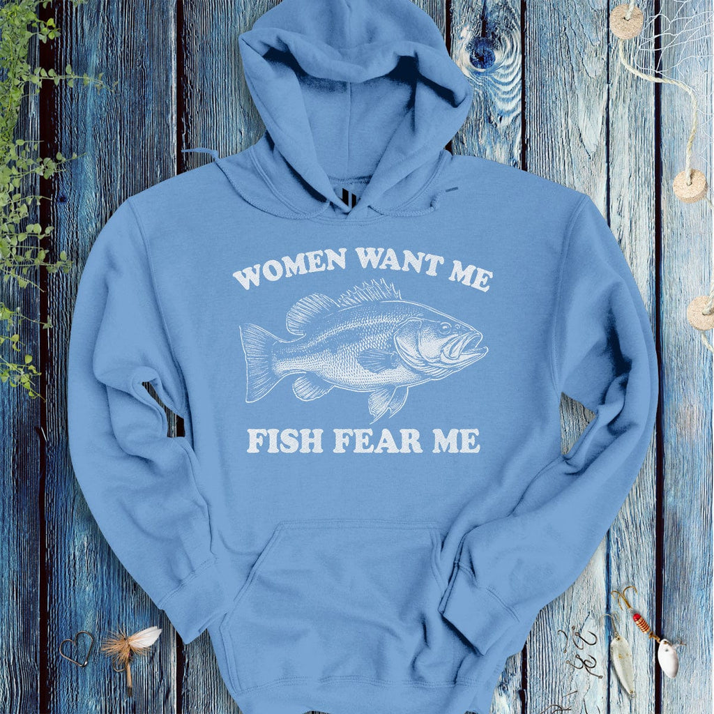 Women Want Me Fish Fear Me Hoodie - FISH - ROOM LLC