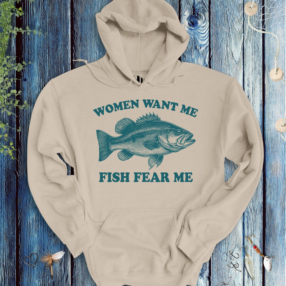 Women Want Me Fish Fear Me Hoodie - FISH - ROOM LLC