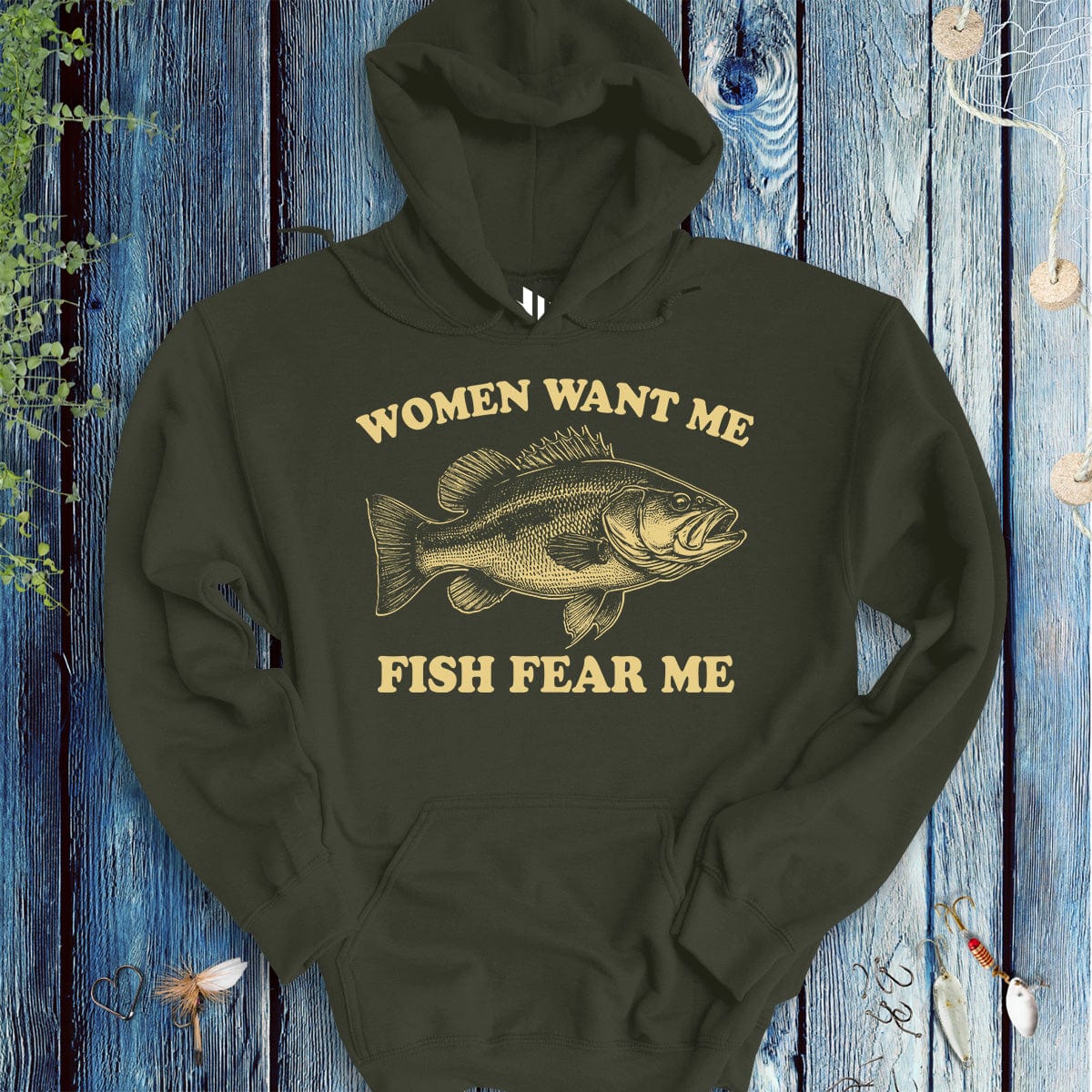 Women Want Me Fish Fear Me Hoodie - FISH - ROOM LLC