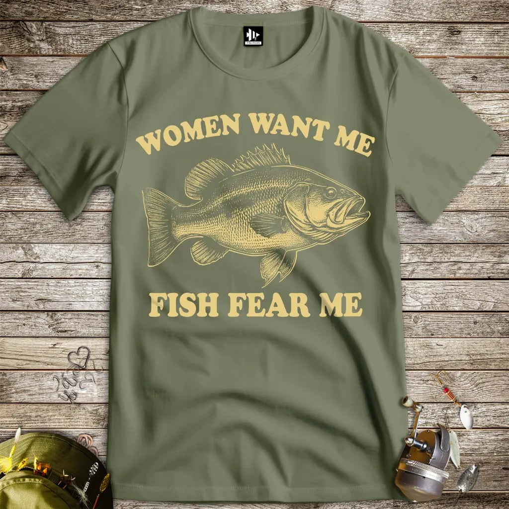 Women Want Me Fish Fear Me Tee - FISH - ROOM LLC