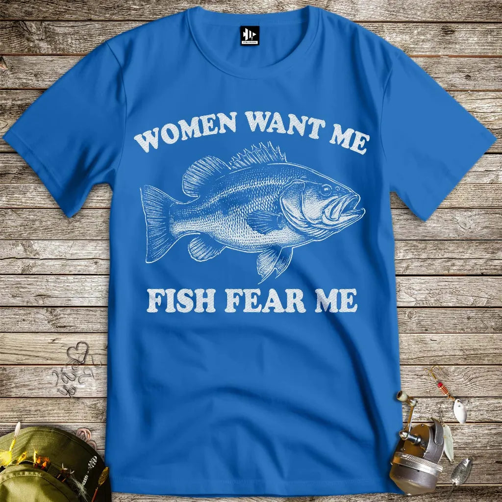 Women Want Me Fish Fear Me Tee - FISH - ROOM LLC