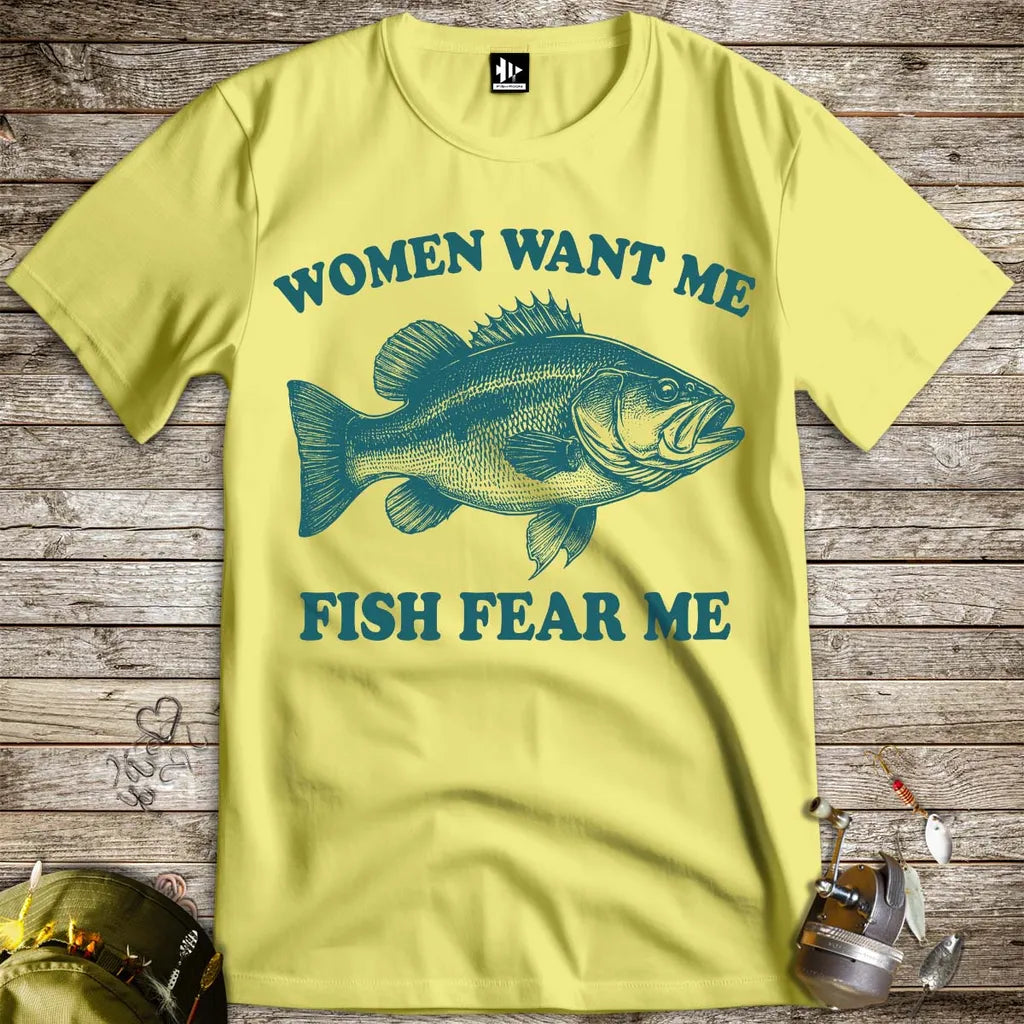 Women Want Me Fish Fear Me Tee - FISH - ROOM LLC