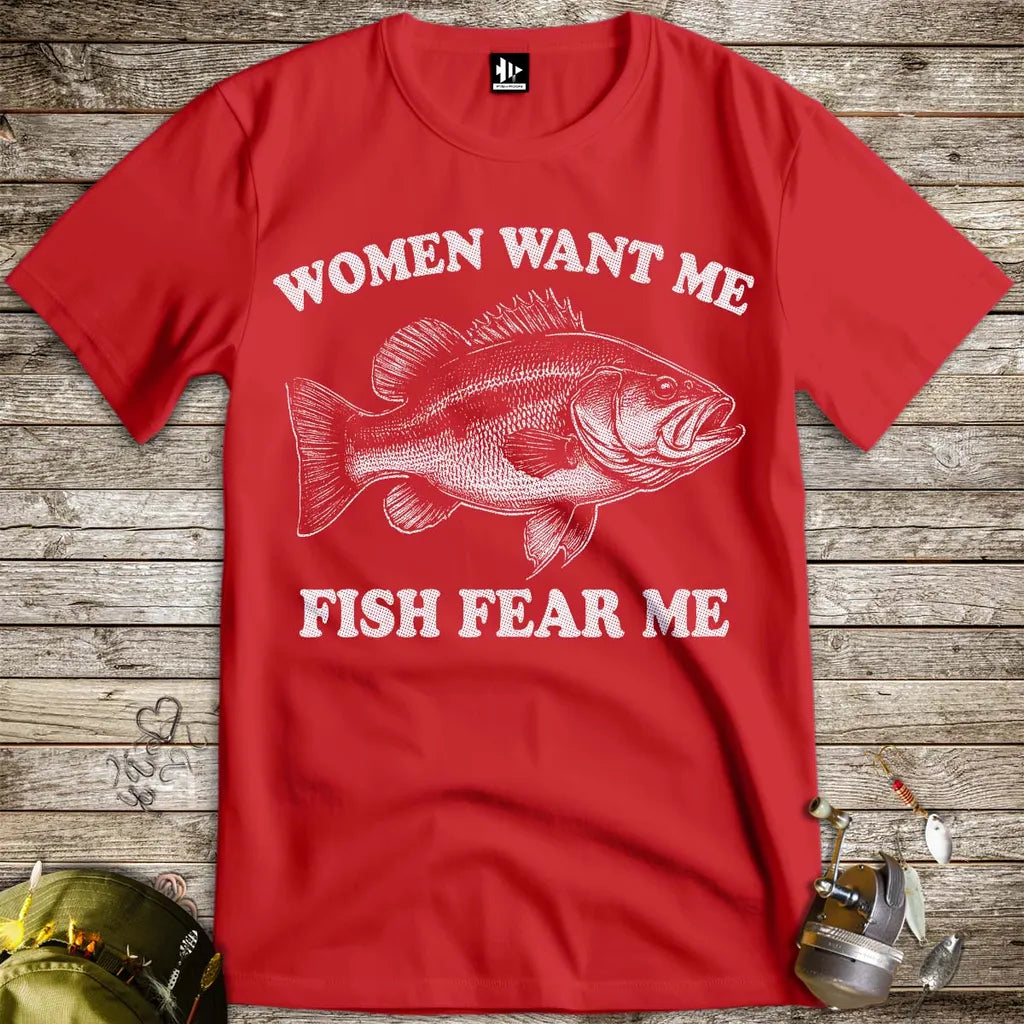 Women Want Me Fish Fear Me Tee - FISH - ROOM LLC