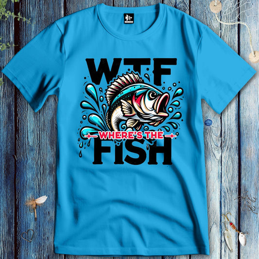 fish-room llc T-Shirt Sapphire / S WTF: Where's the Fish?  T-Shirt